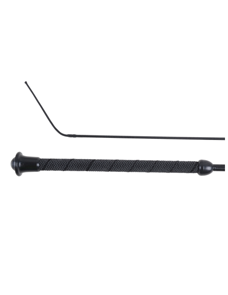 Dressyrspö svart 110 cm svart knopp med supergrip handttag
