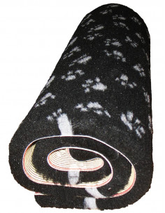 Svart med tassar 75x100 cm