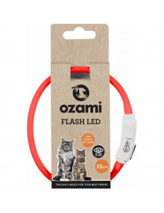 Halsband Flash Led röd 35cm
