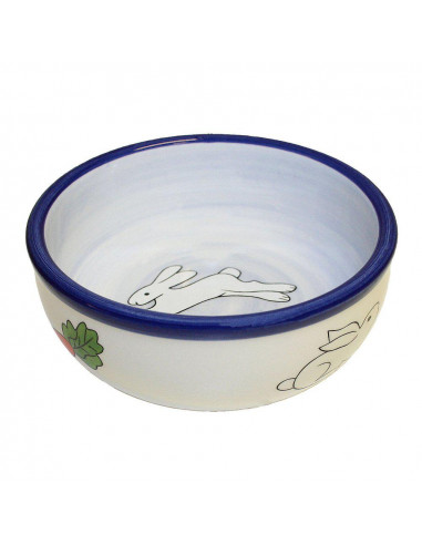 Keramikskål Smådjurkanin Blå Morot...