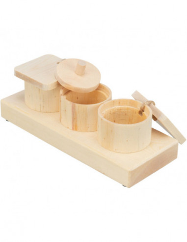 Snackskoppar trä 15x4,5x6cm