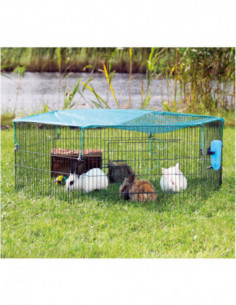 Utehage med skyddsnät...