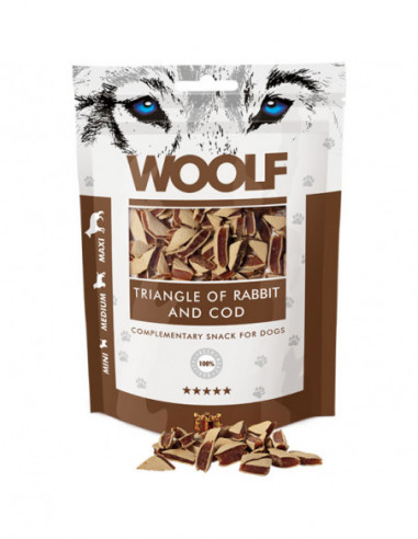 Woolf Earth Rabbit and Cod Triangle 100g