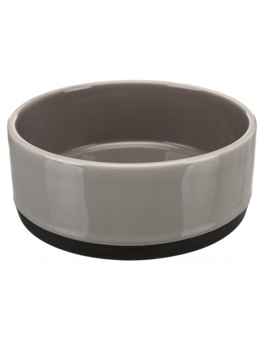 Keramikskål 0,75 gummibotten grå