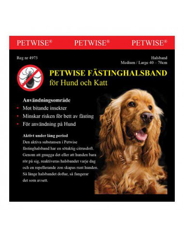 Petwise Fästinghalsband för hund Medium