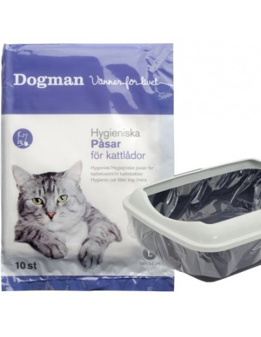 Hygienska påsar för kattlådor L